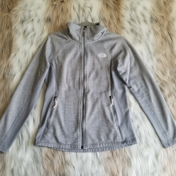 The North Face Momentum Fleece Full Zip Jacket Size Medium In Gray - Picture 7 of 11